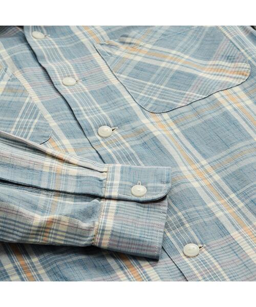 RRL(ダブル アール エル)の「マドラス キャンプ シャツ(シャツ/ブラウス・メンズ・ブルー・L/M/S/XL/XS/XXL)」の4枚目の写真