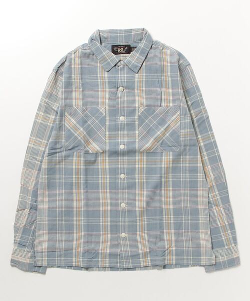 RRL(ダブル アール エル)の「マドラス キャンプ シャツ(シャツ/ブラウス・メンズ・ブルー・L/M/S/XL/XS/XXL)」の6枚目の写真