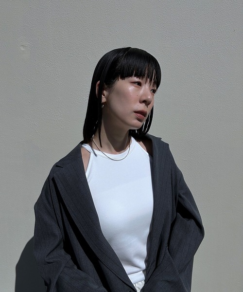 y/m by RIKA(イムバイリカ)の「ホルターネックキャミ(キャミソール・レディース・ホワイト/ブラック/カーキ・FREE)」の9枚目の写真