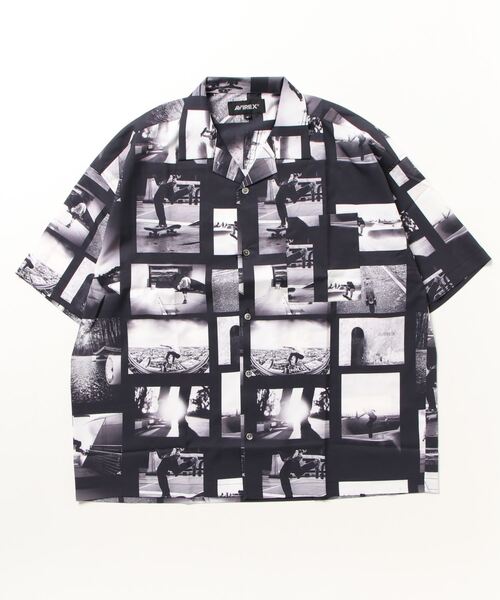 AVIREX（アヴィレックス）の「《直営店限定》AVX WEST COAST PATTERN SHIRT / ウエストコースト 総柄 シャツ / AVIREX / アヴィレックス（シャツ/ブラウス・メンズ・ホワイト/ブラック・M/L）」の2枚目の写真