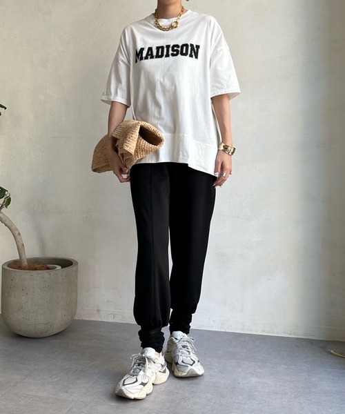 DouDou（ドゥドゥ）の「【WEB限定】裾チュール切替パンツ（スラックス・レディース・ブラック/アイボリー・FREE）」の15枚目の写真