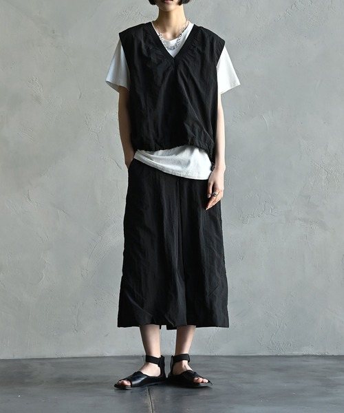 funda mine(ファンダマイン)の「funda mine 【セットアップ対応可】ナイロンドライワッシャースカート(スカート・レディース・ブラック・FREE)」の13枚目の写真