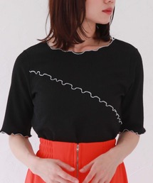 配色メロー楊柳カットＴＯＰＳ