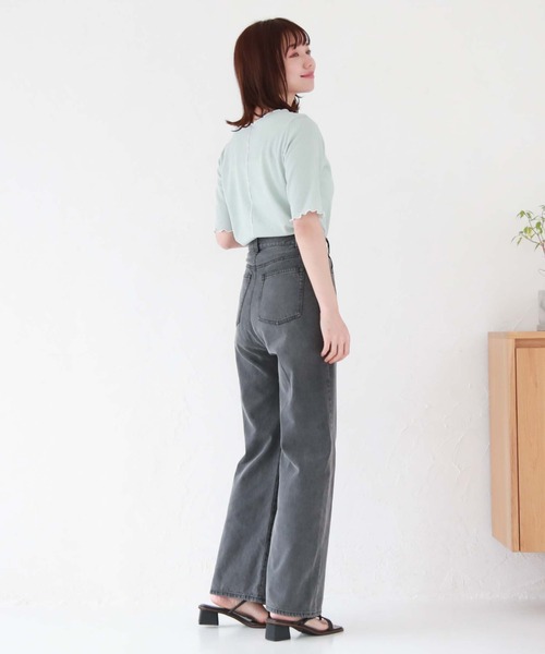 archives(アルシーヴ)の「配色メロー楊柳カットTOPS(Tシャツ/カットソー・レディース・ミント/ブラック/オフホワイト・MEDIUM)」の11枚目の写真