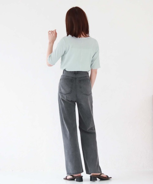 archives(アルシーヴ)の「配色メロー楊柳カットTOPS(Tシャツ/カットソー・レディース・ミント/ブラック/オフホワイト・MEDIUM)」の12枚目の写真