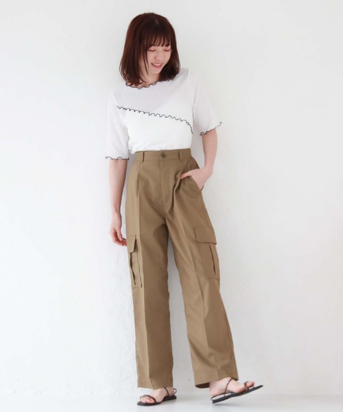 archives(アルシーヴ)の「配色メロー楊柳カットTOPS(Tシャツ/カットソー・レディース・ミント/ブラック/オフホワイト・MEDIUM)」の17枚目の写真