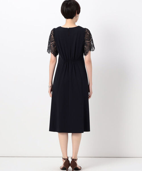 NOLLEY’S（ノーリーズ）の「◇【WEB限定】ストレッチポンチ袖レースワンピース（ワンピース・レディース・ネイビー/ブラック・38/36）」の17枚目の写真
