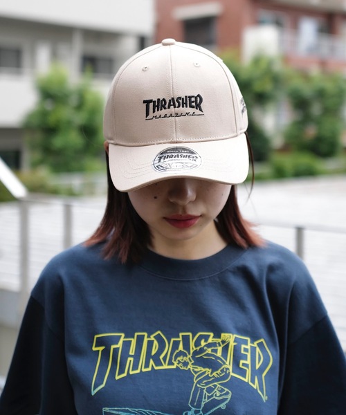 THRASHER（スラッシャー）の「MAG LOGO YOUTH 6P CAP/スラッシャー帽子（キャップ・キッズ・ブラック/ネイビー/ベージュ・FREE）」の3枚目の写真