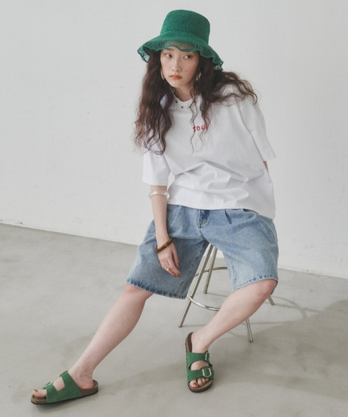 manana suerte（マニャーナスエルテ）の「サイズ展開あり　デニムハーフパンツ（デニムパンツ・レディース・ブルー・MEDIUM/LARGE）」の8枚目の写真