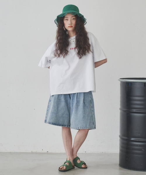 manana suerte（マニャーナスエルテ）の「サイズ展開あり　デニムハーフパンツ（デニムパンツ・レディース・ブルー・MEDIUM/LARGE）」の9枚目の写真