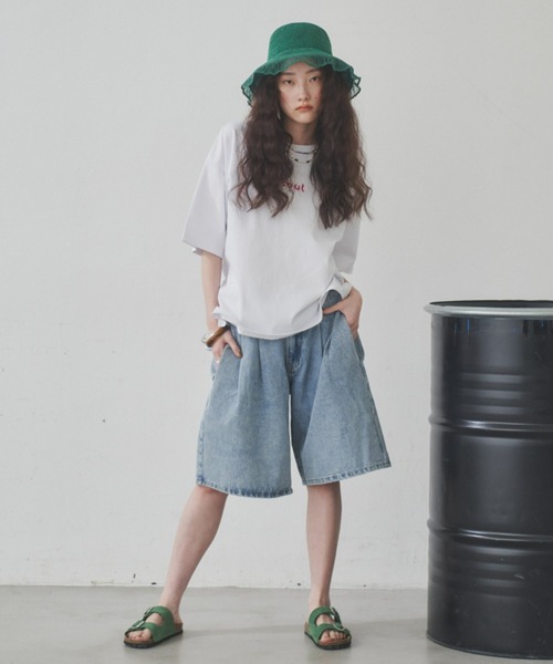 manana suerte（マニャーナスエルテ）の「サイズ展開あり　デニムハーフパンツ（デニムパンツ・レディース・ブルー・MEDIUM/LARGE）」の13枚目の写真