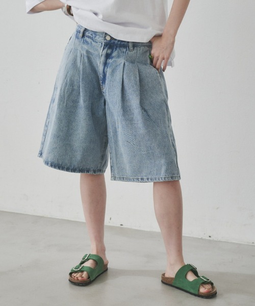 manana suerte（マニャーナスエルテ）の「サイズ展開あり　デニムハーフパンツ（デニムパンツ・レディース・ブルー・MEDIUM/LARGE）」の18枚目の写真