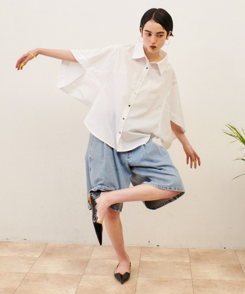 manana suerte（マニャーナスエルテ）の「サイズ展開あり　デニムハーフパンツ（デニムパンツ・レディース・ブルー・MEDIUM/LARGE）」の17枚目の写真