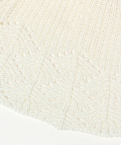 3.3 Field Trip (3.3フィールドトリップ)の「【UNISEX】3.3 Field Trip/カギアミニットバケハ 2906624(ハット・レディース・ホワイト/ブラック・FREE)」の5枚目の写真