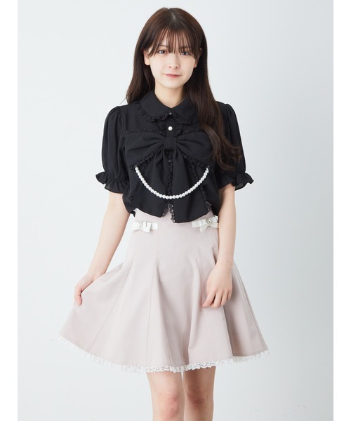 Ank Rouge(アンクルージュ)の「リボンベルトハイウエストSK(スカート・レディース・ブルー/ブラック/ピンク/A・M)」の15枚目の写真