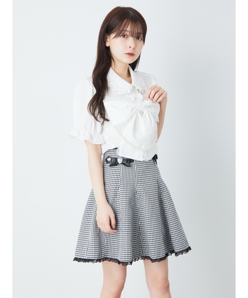 Ank Rouge(アンクルージュ)の「リボンベルトハイウエストSK(スカート・レディース・ブルー/ブラック/ピンク/A・M)」の16枚目の写真