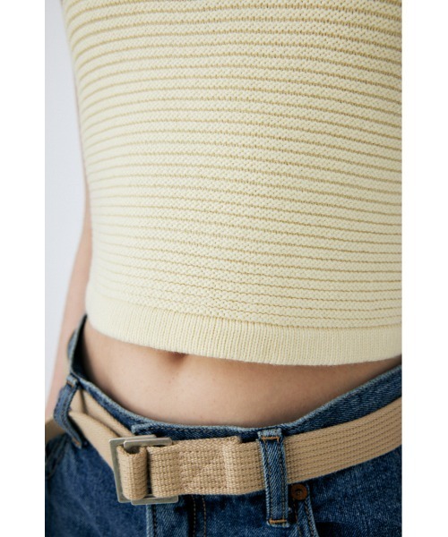 MOUSSY（マウジー）の「ZIP UP KNIT タンクトップ（タンクトップ・レディース・ライトブルー/レッド/ブラック/アイボリー・FREE）」の12枚目の写真