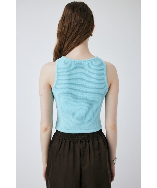 MOUSSY（マウジー）の「ZIP UP KNIT タンクトップ（タンクトップ・レディース・ライトブルー/レッド/ブラック/アイボリー・FREE）」の18枚目の写真