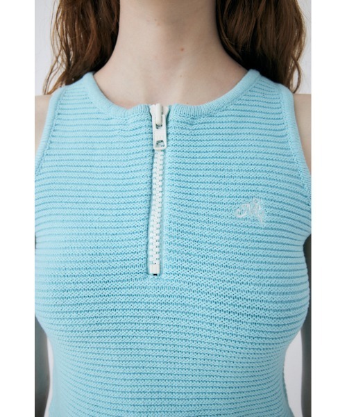 MOUSSY（マウジー）の「ZIP UP KNIT タンクトップ（タンクトップ・レディース・ライトブルー/レッド/ブラック/アイボリー・FREE）」の19枚目の写真