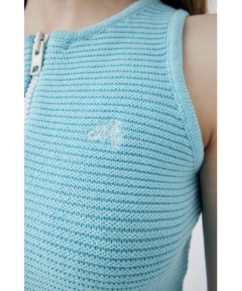 MOUSSY（マウジー）の「ZIP UP KNIT タンクトップ（タンクトップ・レディース・ライトブルー/レッド/ブラック/アイボリー・FREE）」の20枚目の写真