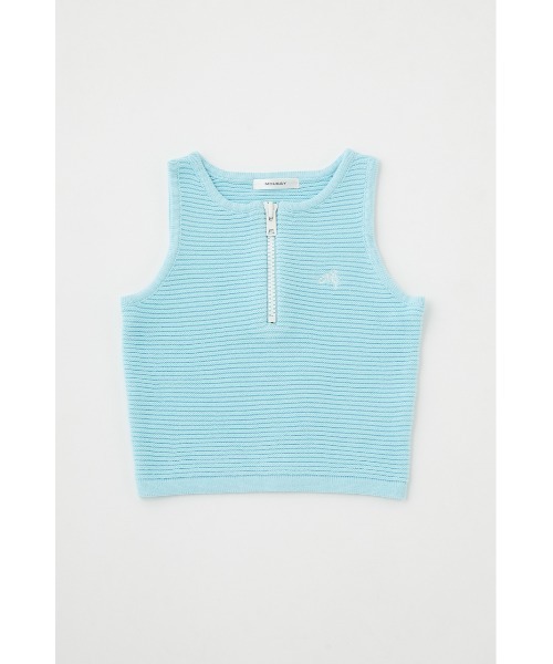 MOUSSY（マウジー）の「ZIP UP KNIT タンクトップ（タンクトップ・レディース・ライトブルー/レッド/ブラック/アイボリー・FREE）」の22枚目の写真