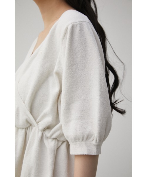 AZUL HOME（アズールホーム）の「【AZUL HOME】WHIP NIGHT CACHECOEUR KNIT/ホイップナイトカシュクールニット（ニット/セーター・レディース・ホワイト/ブルー・FREE）」の21枚目の写真