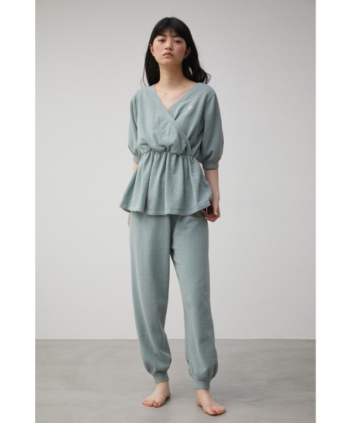 AZUL HOME（アズールホーム）の「【AZUL HOME】WHIP NIGHT CACHECOEUR KNIT/ホイップナイトカシュクールニット（ニット/セーター・レディース・ホワイト/ブルー・FREE）」の7枚目の写真