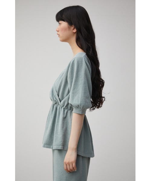 AZUL HOME（アズールホーム）の「【AZUL HOME】WHIP NIGHT CACHECOEUR KNIT/ホイップナイトカシュクールニット（ニット/セーター・レディース・ホワイト/ブルー・FREE）」の9枚目の写真