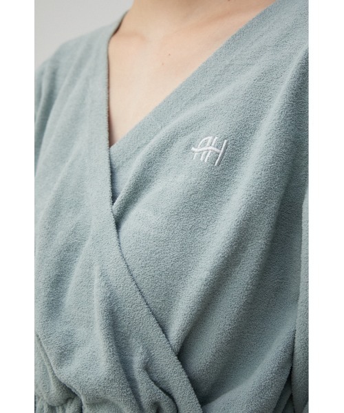 AZUL HOME（アズールホーム）の「【AZUL HOME】WHIP NIGHT CACHECOEUR KNIT/ホイップナイトカシュクールニット（ニット/セーター・レディース・ホワイト/ブルー・FREE）」の11枚目の写真