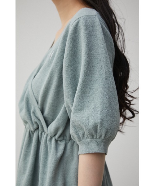 AZUL HOME（アズールホーム）の「【AZUL HOME】WHIP NIGHT CACHECOEUR KNIT/ホイップナイトカシュクールニット（ニット/セーター・レディース・ホワイト/ブルー・FREE）」の12枚目の写真