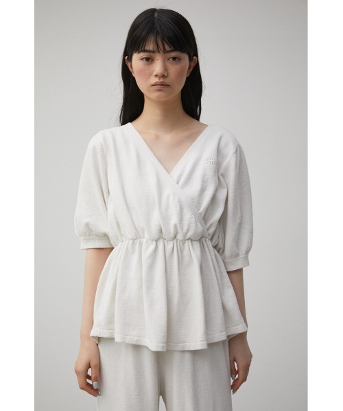 AZUL HOME（アズールホーム）の「【AZUL HOME】WHIP NIGHT CACHECOEUR KNIT/ホイップナイトカシュクールニット（ニット/セーター・レディース・ホワイト/ブルー・FREE）」の17枚目の写真