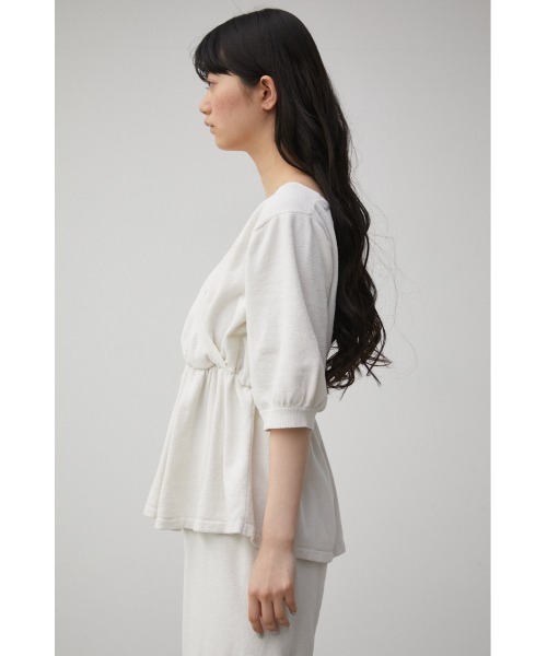 AZUL HOME（アズールホーム）の「【AZUL HOME】WHIP NIGHT CACHECOEUR KNIT/ホイップナイトカシュクールニット（ニット/セーター・レディース・ホワイト/ブルー・FREE）」の18枚目の写真