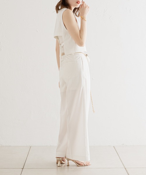 Chico(チコ)の「ダブルタックスラックスパンツ(スラックス・レディース・アイボリー/グレー/ベージュ・FREE)」の19枚目の写真