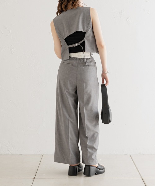 Chico(チコ)の「ダブルタックスラックスパンツ(スラックス・レディース・アイボリー/グレー/ベージュ・FREE)」の12枚目の写真