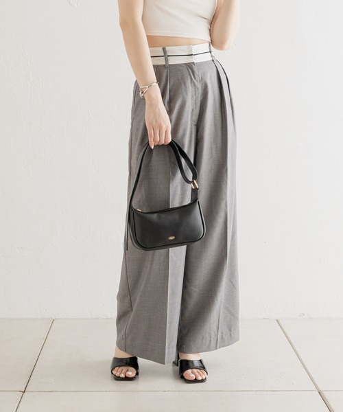 Chico(チコ)の「ダブルタックスラックスパンツ(スラックス・レディース・アイボリー/グレー/ベージュ・FREE)」の4枚目の写真