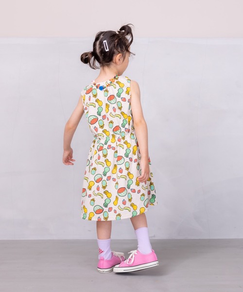 Life Support Products（ライフサポートプロダクツ）の「タンクトップ総柄ワンピース（80～150cm)（ワンピース・キッズ・チャコール/レッド/オフホワイト・90/95/100/110/120/130/140/150/80）」の11枚目の写真