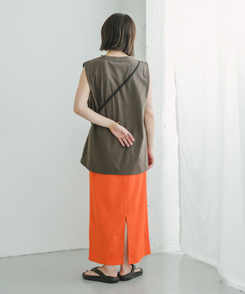 ITEMS URBANRESEARCH(アイテムズ アーバンリサーチ)の「カットジョーゼットタイトスカート(スカート・レディース・オレンジ/ブラック/モカ・SMALL/MEDIUM)」の14枚目の写真