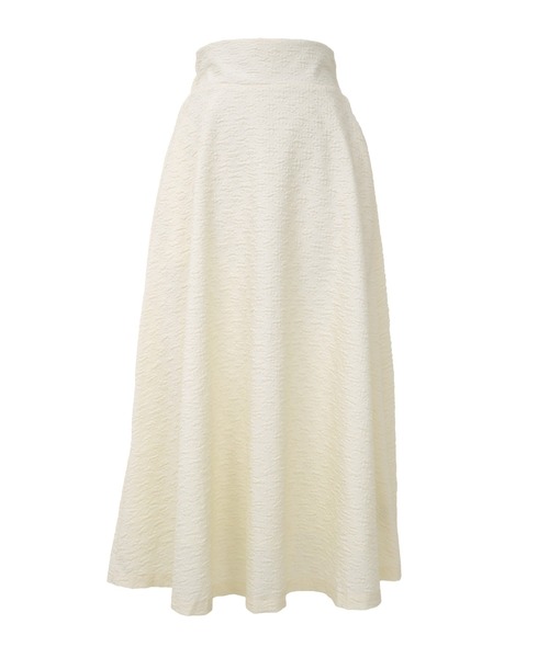 BLUEEAST（ブルーイースト）の「フクレジャガードボリュームフレアスカート（スカート・レディース・ブラック/アイボリー/グリーン・MEDIUM）」の8枚目の写真