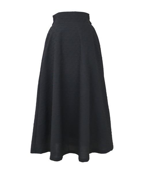 BLUEEAST（ブルーイースト）の「フクレジャガードボリュームフレアスカート（スカート・レディース・ブラック/アイボリー/グリーン・MEDIUM）」の6枚目の写真