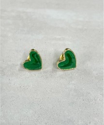 【HIKA】ハート天然石風ピアス