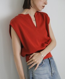 select MOCA | ワッフルフレンチスリーブトップス(Tシャツ/カットソー)