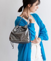 VitaFelice | メタリック2wayショルダーバッグ ミニバッグ 巾着バッグ(ショルダーバッグ)