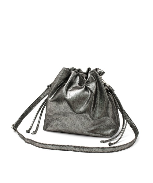 VitaFelice（ヴィータフェリーチェ）の「メタリック2wayショルダーバッグ ミニバッグ 巾着バッグ（ショルダーバッグ・レディース・シルバー/ガンメタ/シャンパン・FREE）」の16枚目の写真