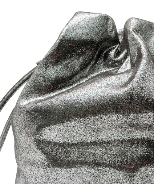 VitaFelice（ヴィータフェリーチェ）の「メタリック2wayショルダーバッグ ミニバッグ 巾着バッグ（ショルダーバッグ・レディース・シルバー/ガンメタ/シャンパン・FREE）」の18枚目の写真