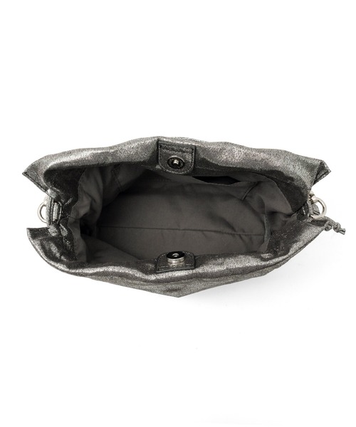 VitaFelice（ヴィータフェリーチェ）の「メタリック2wayショルダーバッグ ミニバッグ 巾着バッグ（ショルダーバッグ・レディース・シルバー/ガンメタ/シャンパン・FREE）」の21枚目の写真