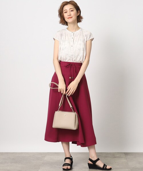 grove（グローブ）の「◆人間工学あおりチェーンショルダー（ショルダーバッグ・レディース・ライトグレー/グレー/ダークオレンジ/アイボリー・00）」の10枚目の写真