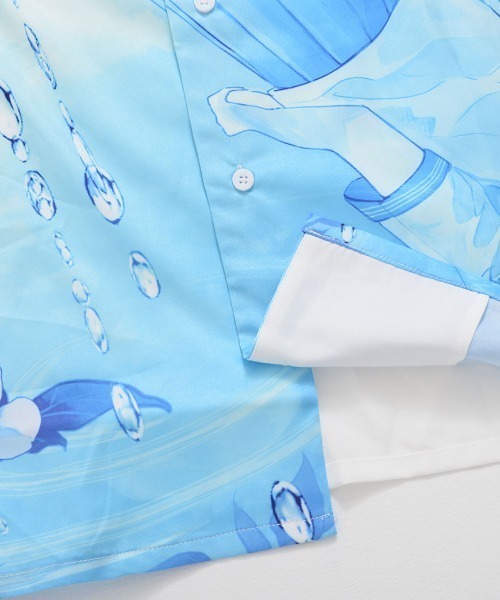 新品未開封　『ililil/イルイルイル』雨と紫陽花と少女 開襟シャツ ililil【イルイルイル】雨と紫陽花と少女 開襟シャツ/全1色