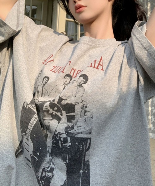 Achic（アシック）の「オーバーサイズロゴTシャツ（Tシャツ/カットソー・レディース・グレー/ワイン/ホワイト/ダークグレー/ブラック・M）」の18枚目の写真