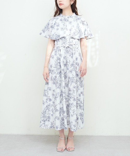 natural couture(ナチュラルクチュール)の「サイドプリーツケープ風ワンピース(ワンピース・レディース・グリーン/ネイビー/グレイッシュベージュ/ミント/ピンクベージュ/その他1・FREE)」の13枚目の写真