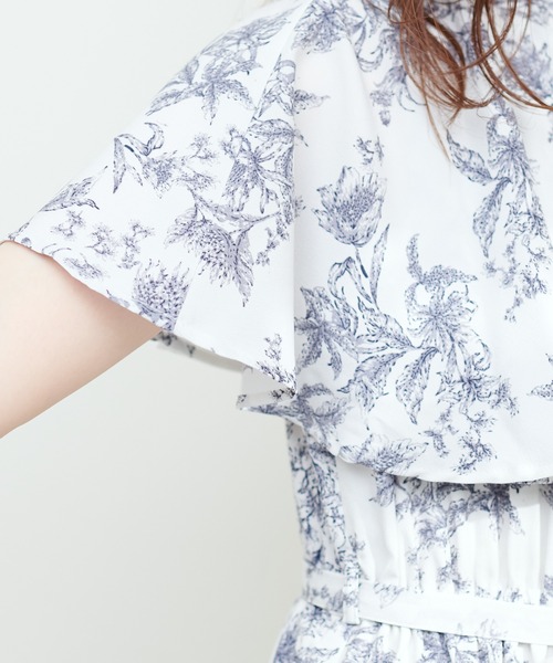 natural couture(ナチュラルクチュール)の「サイドプリーツケープ風ワンピース(ワンピース・レディース・グリーン/ネイビー/グレイッシュベージュ/ミント/ピンクベージュ/その他1・FREE)」の21枚目の写真